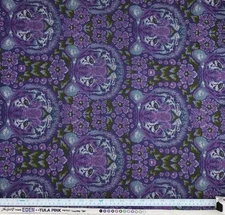Tula Pink Fabric EDEN Crouching Tiger Amethyst OOP Fat Quarter 100% Cotton