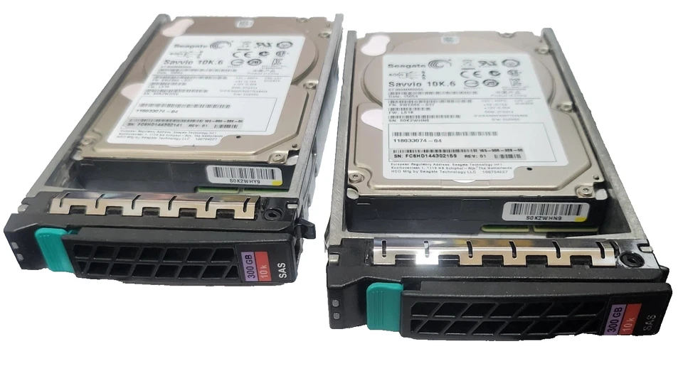 2x EMC 105-000-328-00 118033074-04 300GB 10K RPM 2.5" SAS HDD w/Tray - Image 2 of 2