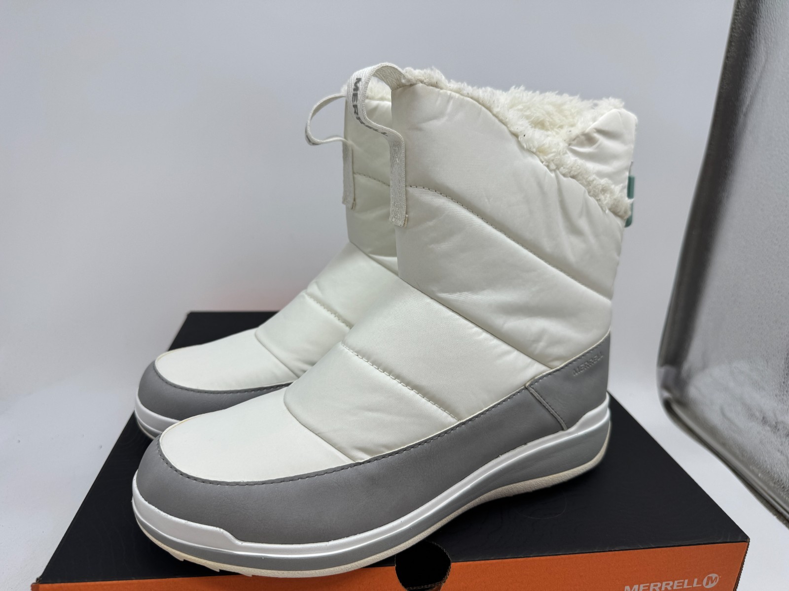 Merrell Snowcreek Sport stivali da neve polari media zip donna bianchi impermeabili 10 5