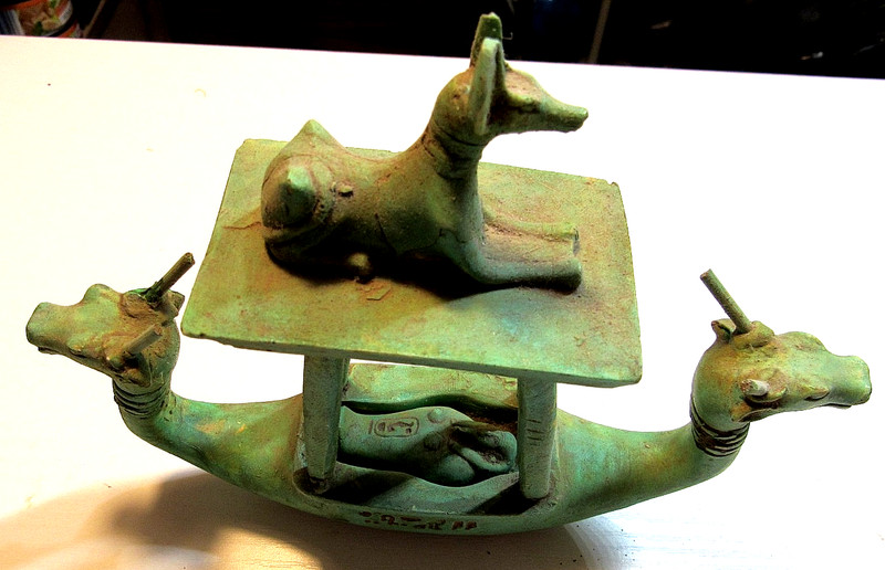 RARE ANCIENT EGYPTIAN STONE FUNERARY BOAT PHAROAHS AFTER LIFE 1800BC.