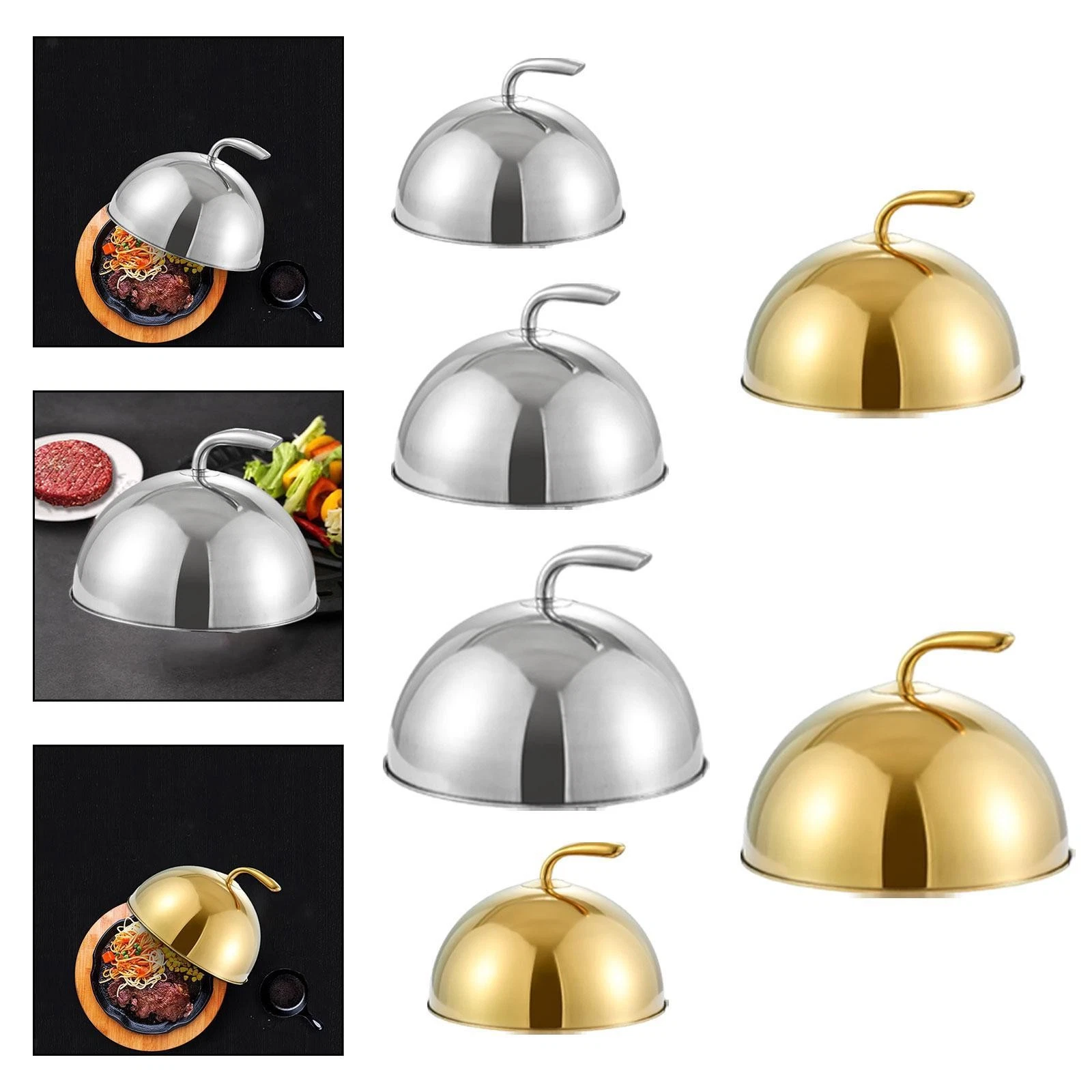 Stainless Steel Food Cover Display Dust Cover for Restaurant Wedding Cooking