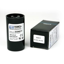 TEMCo 189-227 uF MFD CD60 Start Capacitor uf 1 Pack , 220-250 Volts