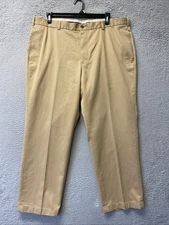 Brooks Brothers Mens Clark Fit Cotton Chino Pants 42X30 Khaki /154-4