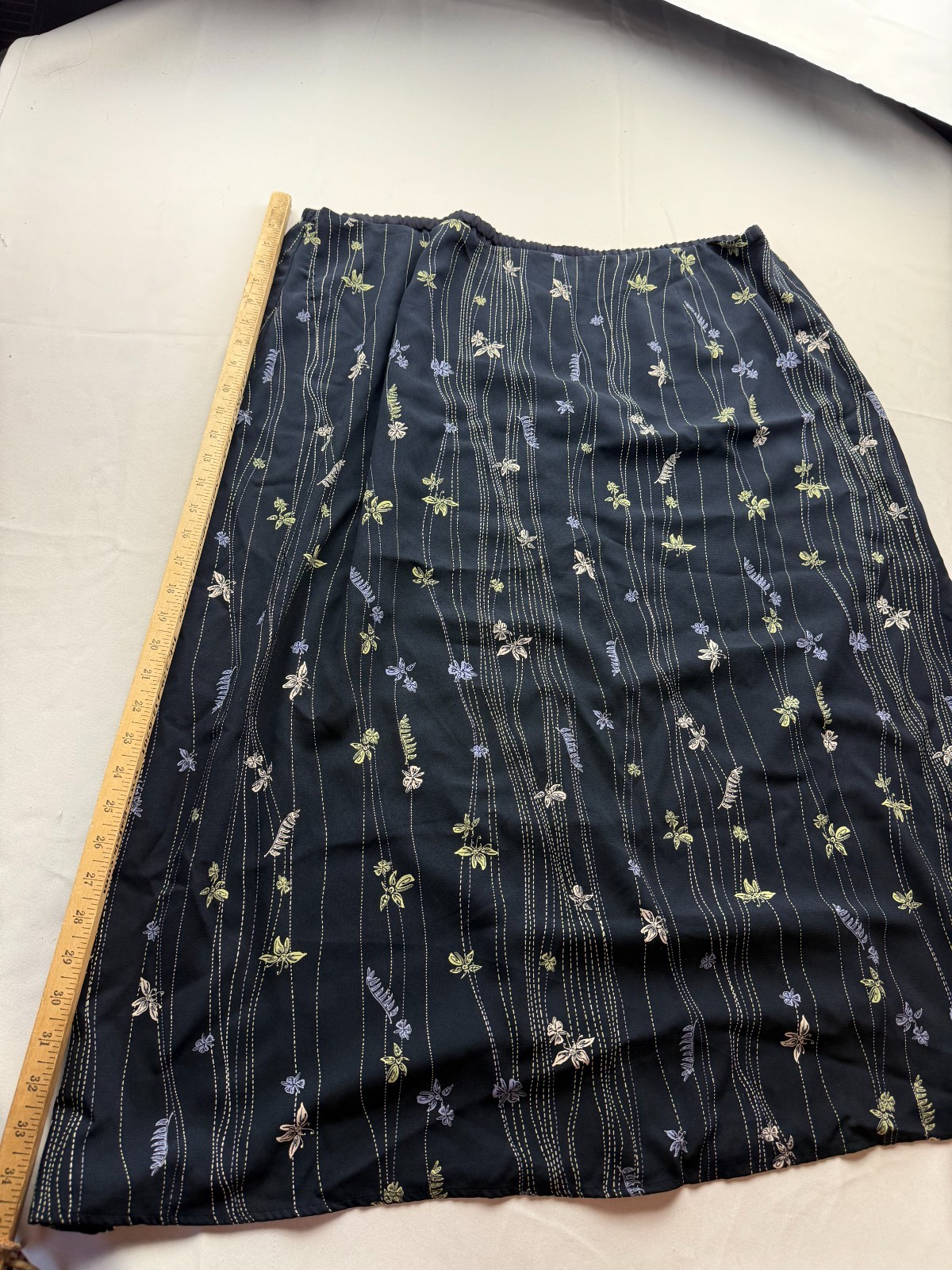 Liz Claiborne Villager Skirt Womens Size 24W A-Line Floral Vintage Cottagecore