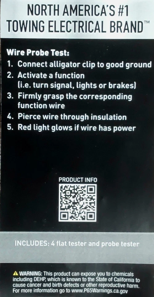 Hopkins Towing Solutions 48715 4-Wire Flat Tester w/ 6 to 12-Volt Circuit Tester - Image 3 of 3