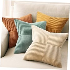 Decorative Throw Pillow Covers Set of 4,Boho 18" x 18" Pack of 4 Orange Teal
