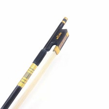 2pcs Braided Carbon fiber Viola bow 4/4,black hair, round Stick , Strong