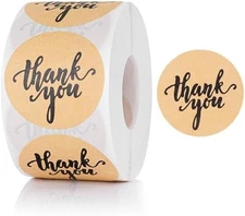 Thank you stickers for packaging gifts weddings small business