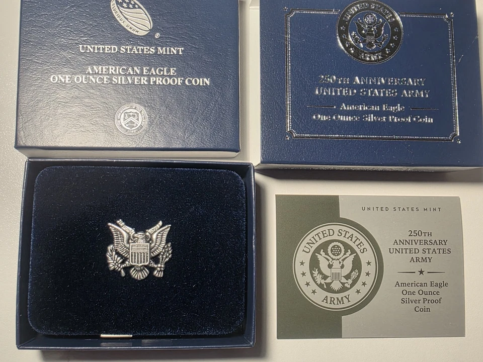 2025 W Silver Eagle Army 250 aniversario privado NGC PF69 ¡con certificado de autenticidad y OGP! % Foto 2 de 2
