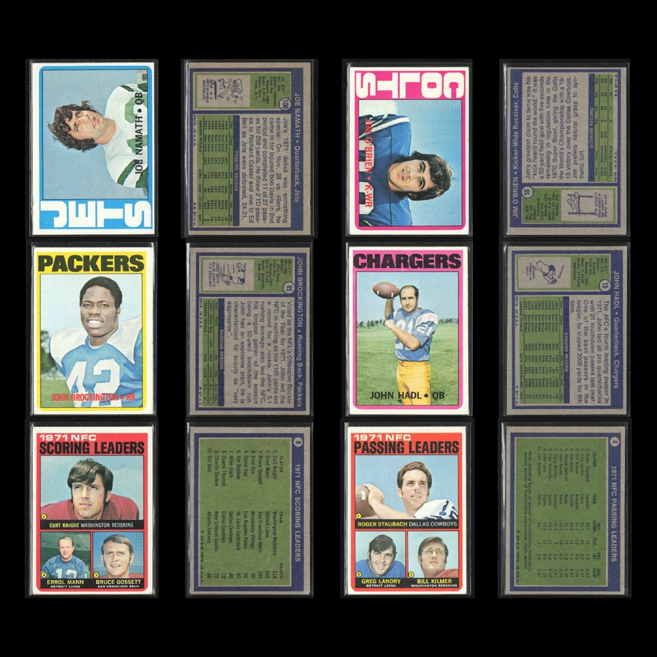 Topps 费城 批量 50 张 复古橄榄球卡 状况极佳 NFL 批量经销商 Joe Namath — 第 3/4 张图片