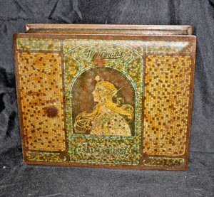 Antique 1920's Witmans Chocolate Candy Metal Tin