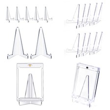 20PCS 8.6x6.5cm Clear Acrylic Trading Card Stands for Coins Sports Cards Display