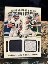 2020 Panini Playoff Changing Stripes Relic Mem LaDainian Tomlinson Chargers Jets