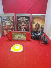 Sony PSP-3003 Slim & Lite Radiant Red Console Inc charger and games E6