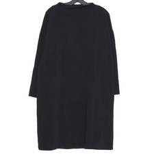Eileen Fisher Dress Minimalist Workwear Office Long Sleeve Boat Neck Black Small