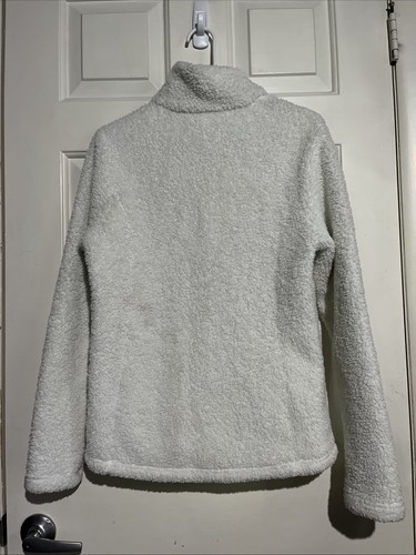 Patagonia Jacke Damen Medium weiß Sherpa Fleece 1/4 Zip Pullover Freizeit - Bild 2 von 6