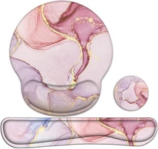 Mouse Pad with Wrist Rest, Ergonomic Memory Foam for Computer Keyboard