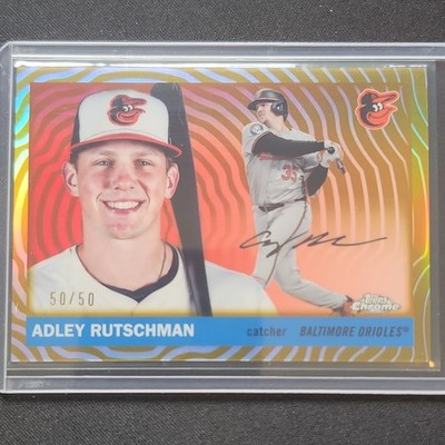 2025 Topps Chrome Adley Rutschman Gold vibration Baltimore Orioles Bookend 50/50