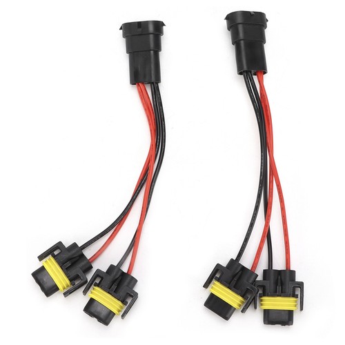 ✦ Car H11/H8 2‑Way Splitter Wiring Harness Male To Female For Fog Lamp Headlight - Zdjęcie 11 z 12