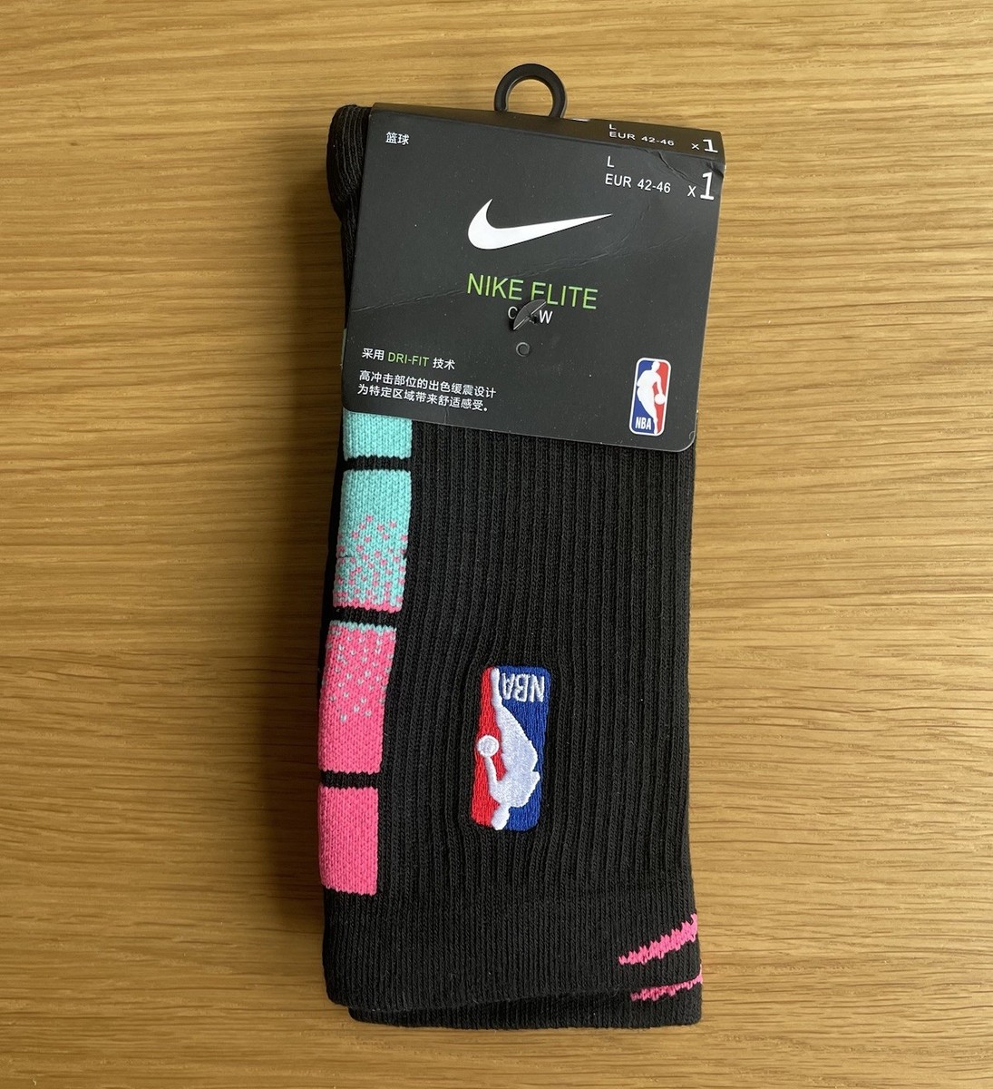 nike miami heat city edition elite crew socks