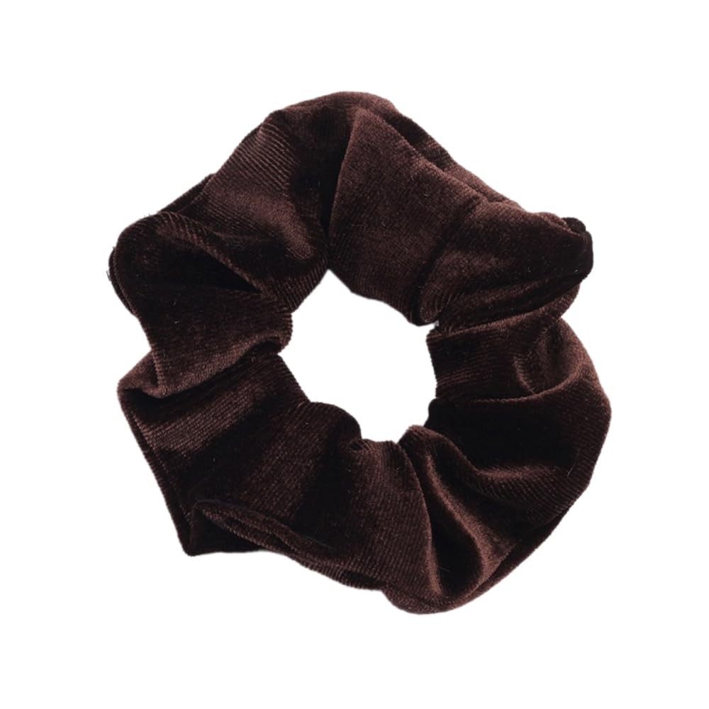 Chouchous en velours lot de 10 élastiques épais en tissu doux de couleur unie pour femme