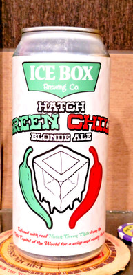 2023 16 OUNCE HATCH GREEN CHILI BLOND ALE ICE BOX BREWING HATCH NEW MEXICO