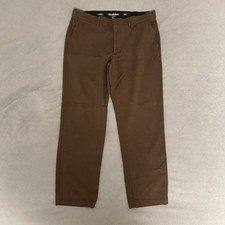 Goodfellow Co Men's Slim Fit Stretch Chino Pants 36x32 Brown Flat Front