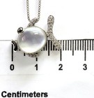 New 925 sterling silver moonstone fish pendant 17.75" chain necklace 5.1g  — photo 6