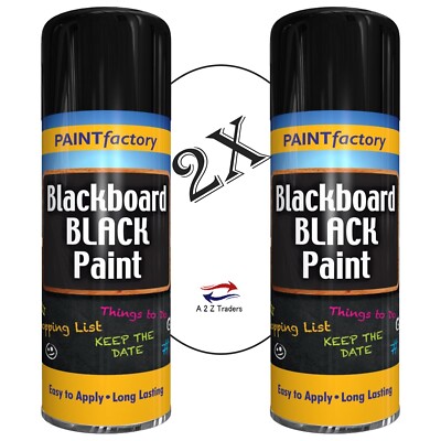 2x Tafel schwarz Kreidetafel Tafel Spraydose matt Schule 200ml UK