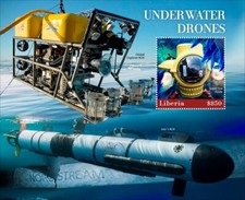 Underwater Drones MNH Stamps 2022 Liberia S/S