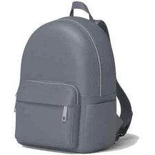 Femmes City Bureau Tages Loisirs Sac à Dos Véritable Vegan Cuir 30608 Gris