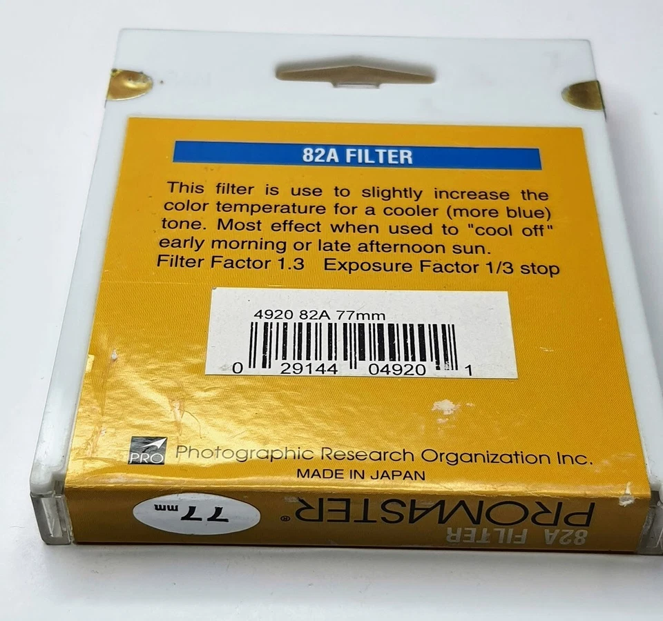 Genuine Pro 77mm 82A 82-A 82 A Color Conversion Glass Lens Filter Japan 77 mm 77 - Image 3 of 4