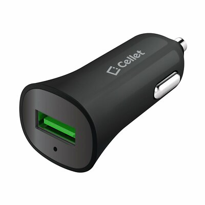 Cellet Ultra-Compact USB Car Charger with Quick Charge 3.0 for Smartphones