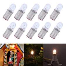 10Pcs Warm White Replacement Light Bulbs For Mr. Christmas Mickey's Clock Shop
