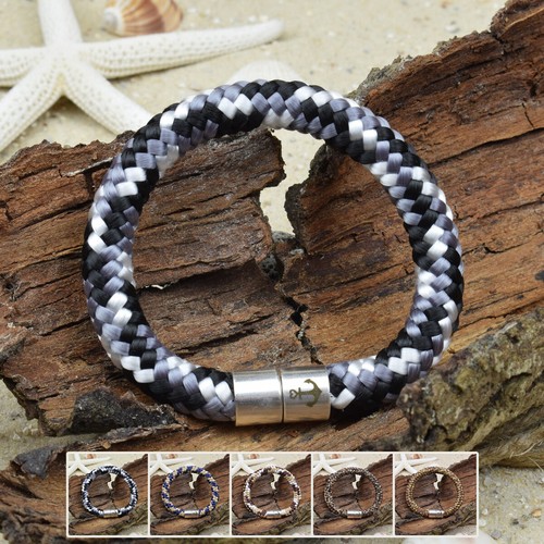 ❦ Armband MAX | Segeltau | 10 mm | Anker | Surfer | Magnetverschluss | 04 ❦ - Bild 1 von 8