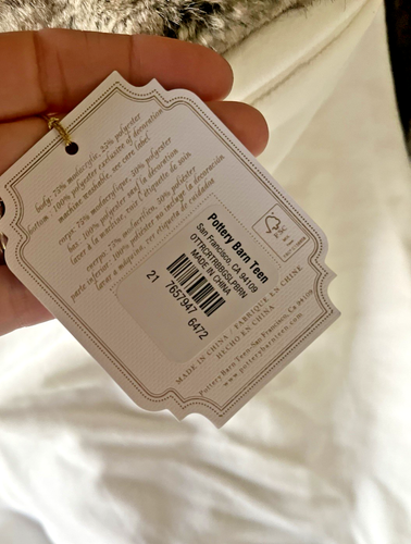 Pottery Barn Teen Otter Critter Faux Fur Beanbag SlipCover 3D Large NWT So Cute - Picture 5 of 8