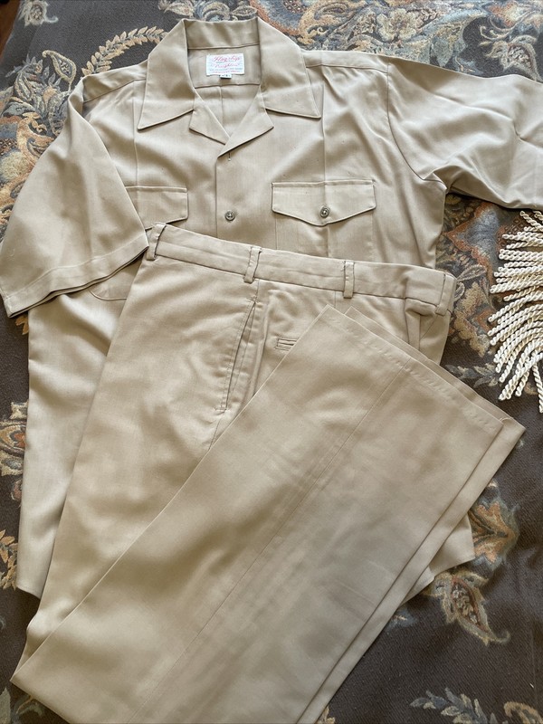 Military Shirt Khaki Flagship Sz M 15-15 1/2 Included With Pants Sz 36 waist