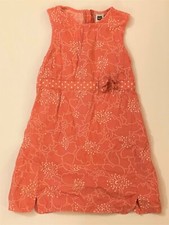 GAP Girls' Coral  White Floral Slvls Dress  Sz S 5/6 