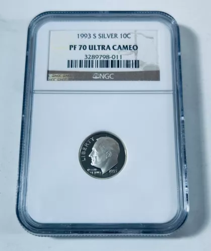 1993-S Roosevelt Silver Dime PF70 Ultra Cameo NGC