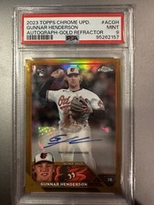 2023 Topps Chrome update Gunnar Henderson 1/50 Gold auto BOOKEND 
