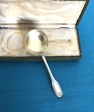 Cuillère / louche à confiture caviar sucre argent massif MINERVE vermeil Couvert