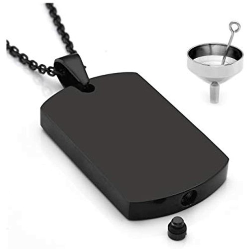 Black Dog Tag Pendant Memorial Kit 
