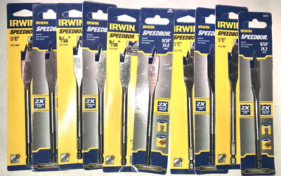 Irwin 9/16'' x 6'' Speedbor Blue-Groove Old & New Style Spade Bit - 10 pcs 88809
