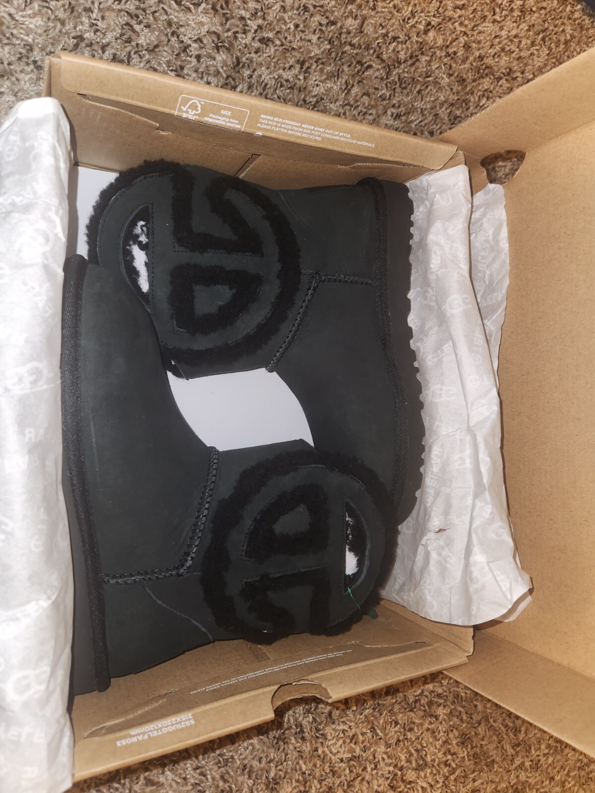 BLACK UGG X TELFAR MINI LOGO BOOTS .... ***GUARANTEED AUTHENTIC***BRAND NEW *** image 10