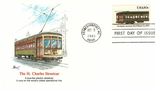 USPS First Day Cover #2062 20¢ St. Charles Street Cars ST1835