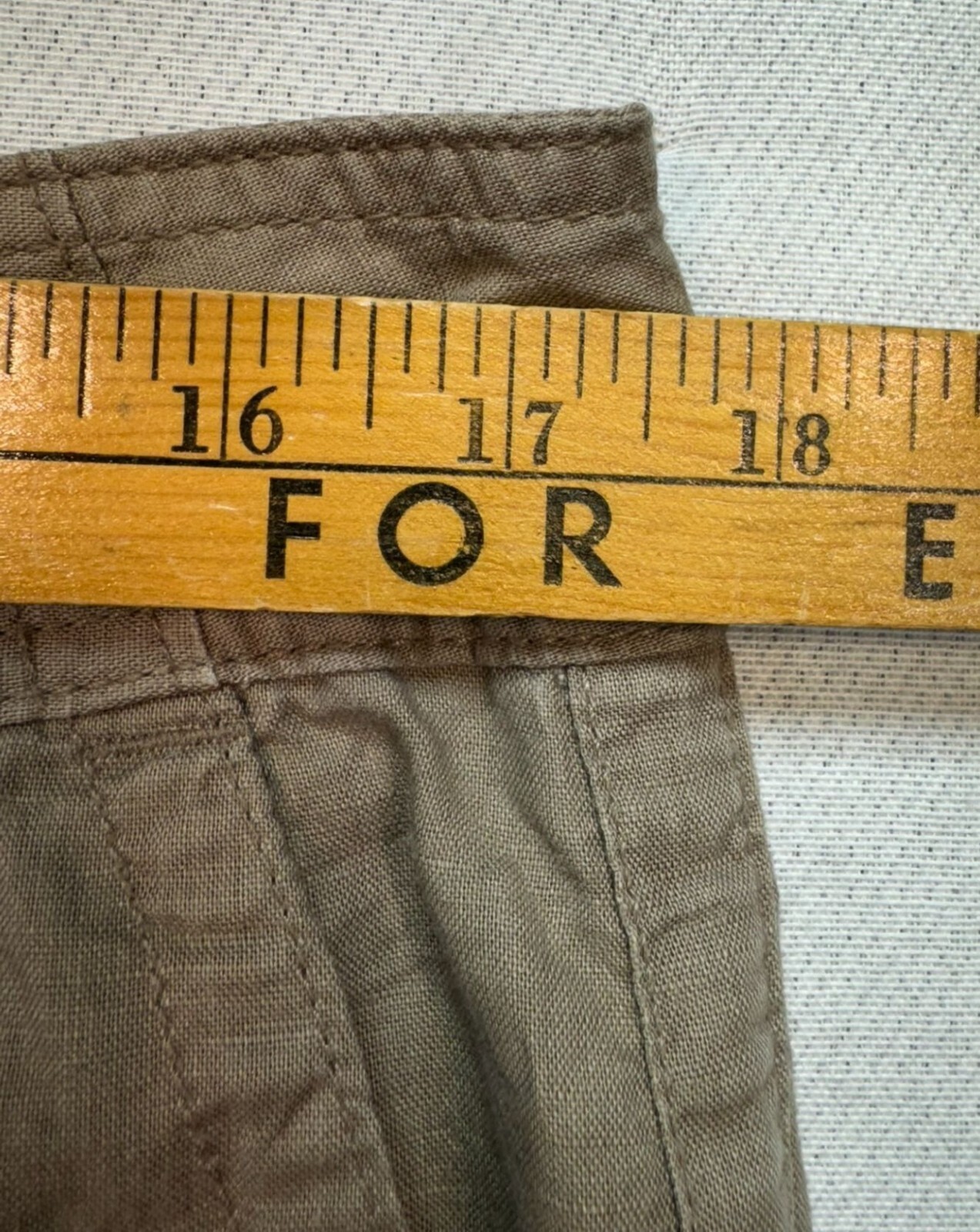Gap Womens Chino Pants Size 12 Tan Relaxed Fit Linen Blend Pockets Casual image 10