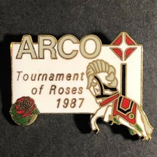 1987 Tournament of Roses ARCO Enameled lapel Pin - Charging Ram