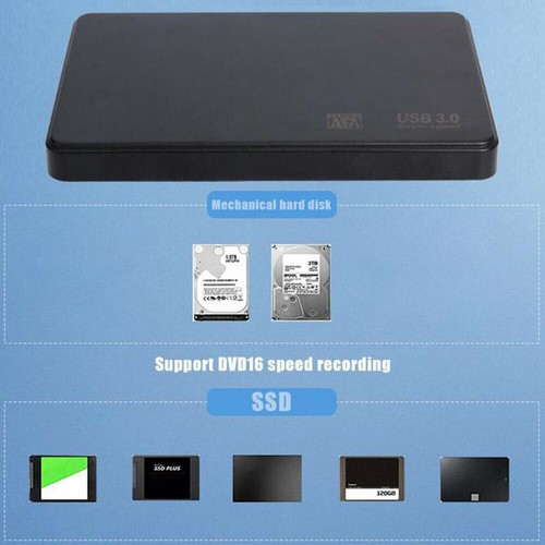 USB 3.0 Portable External Hard Drive Ultra Box SATA Storage Devices Case - Picture 6 of 9