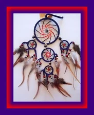 DreamCatcher, LAKOTA MEDICINE Wheel Native American Beaded Dreamcatcher