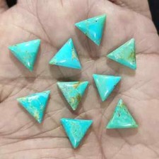 WHOLESALE BLUE MOHAVE TURQUOISE CABOCHON TRIANGLE SHAPE LOOSE GEMSTONE JEWELLERY